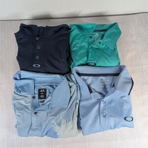 Oakley Golf Polo Shirt Bundle Mens Large Performance Polo Lot of 4